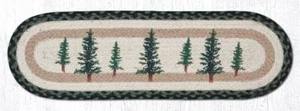 Geflochtener Jute Schablonen Treppenstufenteppich. HOHE HÖLZER. Erdteppiche. 27" x 8,25" - Bild 1 von 1