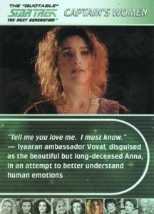 Zitatkarte Star Trek Next Generation TNG, 2005: W6 Captain's Women Chase - Bild 1 von 1