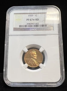 1959 Lincon Cent NGC PF67 RD - Picture 1 of 2