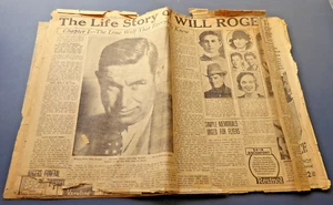 Colorado Springs Gazette August 1935 Life Story of Will Rogers Parts 1-4 - Picture 1 of 2