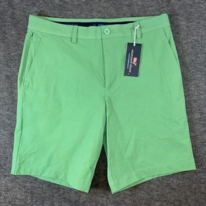 Vineyard Vines Mens On The Go OTG Shorts Performance Terrapin Green Sz 34 NEW - Picture 1 of 9