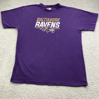 Baltimore Ravens Mens T Shirt Purple 2 XL 100% Cotton NFL Team Apparel - Image 1 of 4