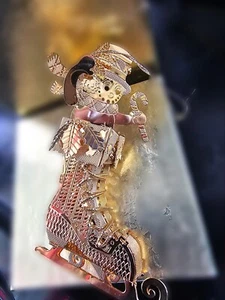 1994 Danbury Mint Gold Ornament Ice Skate Christmas - Picture 1 of 4