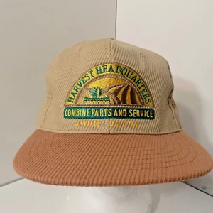 John Deere Combine Parts and Service Snapback Cap Hat USA Harvest Headquarters - Picture 1 of 6
