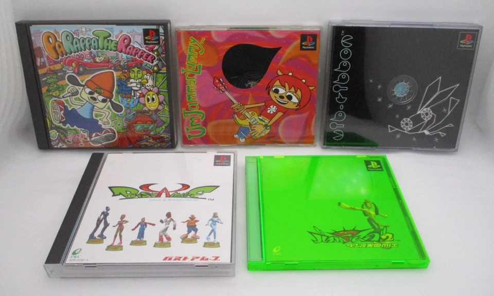 PS1 5Games Bust a Move 1 2 PARAPPA THE RAPPER Um Jammer Lammy vib-ribbon Japan - Image 1 of 4