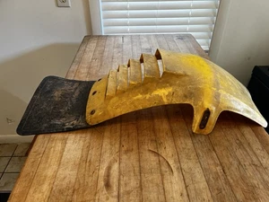 Yamaha Tri Moto Front Fender Mud Flap Yellow 1981-85 YT125 OEM 3X3-21511-00-00 - Picture 1 of 5