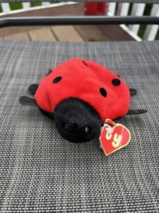 Vintage Ty Beanie Babies Lucky The Ladybug Felt Spots GUC 2nd/1st Gen Tags 90s - Picture 1 of 9