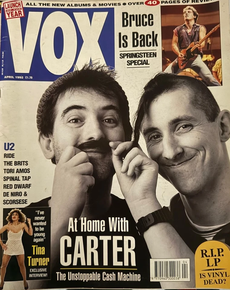 CARTER USM SPRINGSTEEN SPECIAL VINYL U2 TORI AMOS RED DWARF VOX APRIL 1992 - Image 1 of 1