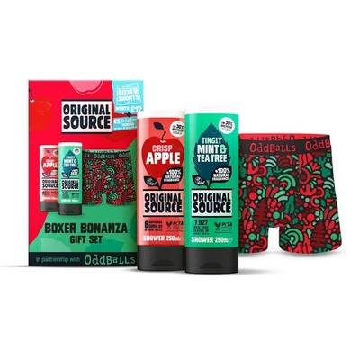 Original Source x Oddballs Boxer Bonanza Gift Set with Crisp Apple and Mint &...