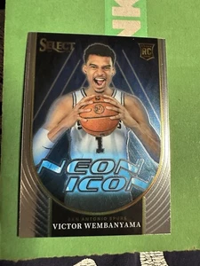 2023-24 Panini Select - Neon Icons #13 Victor Wembanyama (RC) San Antonio Spurs - Bild 1 von 2