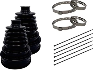 2 Stück Universal Gleichlauf Gelenk Manschette mit 4 Edelstahl Klemmen Reparatursatz - Bild 1 von 2