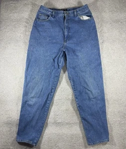 Vintage 90s Sasson Made USA High Rise Size 16 Tapered Leg Blue Jeans 30x29 - Picture 1 of 11