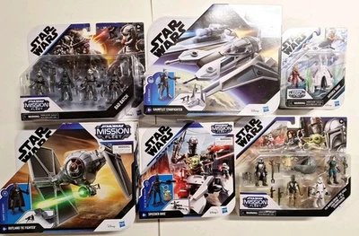  Figura de acción Star Wars Mission Fleet Gear Class LOTE DE 6 NUEVO lote de corbata MAL  Foto 1 de 4
