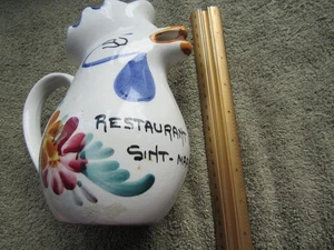 Chicken Rooster Pitcher 7.5" Restaurant L'Escargot St Maarten Hand Made - Bild 1 von 12