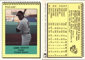 Danny Sheaffer 1991 ProCards #1568 RC Card Portland Beavers - Picture 1 of 1
