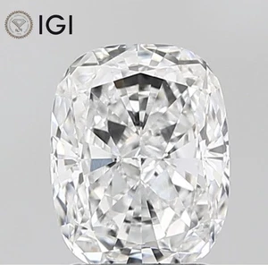 IGI Certified Lab Grown CVD Diamond CUSHION Cut 1.44 Ct D Color VVS2 Clarity - Picture 1 of 13
