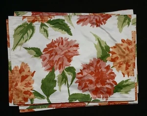 Set 8 Tovagliette Floreali Alta Qualità Verde Rosa Rosso Oro Cotone 18"X13" - Foto 1 di 4