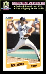 1990 Fleer #113 Rick Luecken - Kansas City Royals RC - Picture 1 of 2