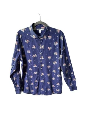 Camisa social Bar III masculina slim fit azul stretch com estampa floral tamanho 32-33 - Imagem 1 de 3