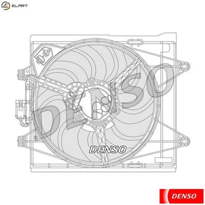 FAN ENGINE COOLING DER09051 FOR FIAT 312 A4.000 1.0L 312 A2.000 0.9L 2cyl PANDA - Image 1 of 4
