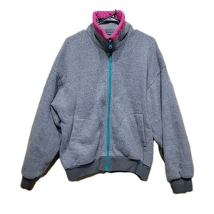 CABIN CREEK Full Zip  Heavy Fleece Jacket Gray Women's Large Gray Pink - Picture 1 of 9