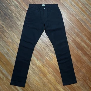 Taylor Stitch Good Acre Chore Pants Size 34 Double Knee 34x36 Black Canvas USA - Picture 1 of 18