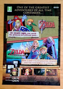 THE LEGEND OF ZELDA A LINK BETWEEN WORLDS NINTENDO 3DS MAGAZINE ADVERT - Picture 1 of 1