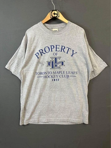 Vintage Toronto Maple Leafs Fan Club T Shirt Signed by Matt Stajan #41 Large Cover