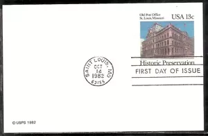 US SC # UX97 Old Post Office St Louis , Missouri FDC. No Cachet - Picture 1 of 1