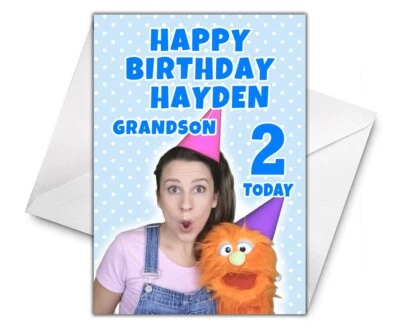 MS RACHEL Personalised Birthday Card - Miss Rachel Birthday Card - Blue