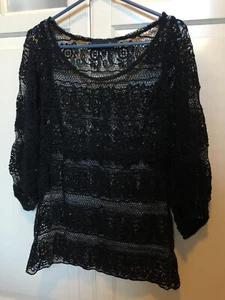 ✨ Isabel Marant Guipure Lace Top 0 Chic ✨ 6 8 Small S XS Sheer French Goth Boho - Picture 1 of 6