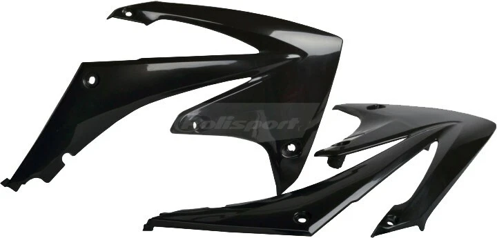 Cubierta de radiador de plástico negra Polisport 8412700003 para Honda CRF450R 2009-2012 Foto 1 de 1