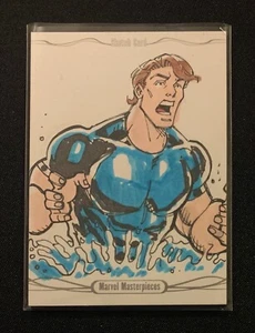 2016 MARVEL MASTERPIECES SKETCH CARD TOM NGUYEN HYDRO MAN COMIC ART - Picture 1 of 2