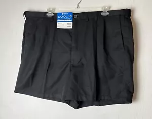 Haggar Cool 18 Expandable Waistband 48W 10.5 Inseam NWT Black Shorts - Picture 1 of 5