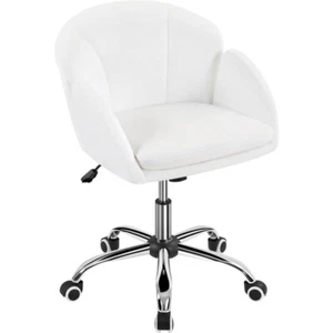 Cute Petal Desk Chair Makeup Vanity Chair Upholstered Modern Adjustable Swivel - Picture 1 of 9