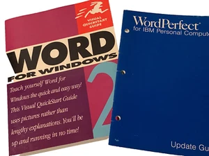 WORD FOR WINDOWS 2 WORDPERFECT UPDATE GUIDE 2 BOOKS  - Picture 1 of 3