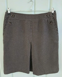 Ann Taylor Mujer 10 Falda Lápiz Lana Virgen Bolsillos Rectos Caja Plisada Tweed - Imagen 1 de 6