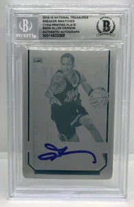2014-15 National Treasures Allen Iverson Autogramm Druckplatte Beckett 10 - Bild 1 von 7