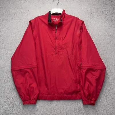 Walter Hagen Golf Jacket Mens Large Red Removable Sleeves Windbreaker Rain Lined - Image 1 of 4