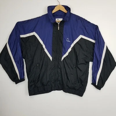 Chaqueta cortavientos vintage Head retro neón para hombre talla XL negra púrpura años 80 90 Foto 1 de 4
