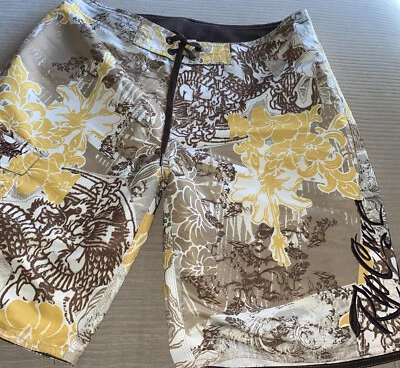 rip curl size 34 Board Shorts tan brown yellow pool sea - Image 1 of 4