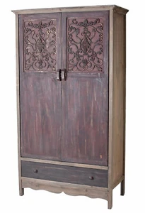 Hallway Cupboard Wood Cabinet Antique Chinese Wedding Cabinet Wardrobe New - Picture 1 of 6