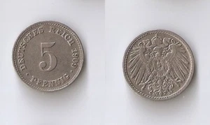 GERMANY 5 pfennig 1909 D - Picture 1 of 1