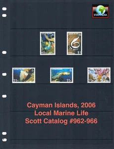 1/3 off $12.00 Scott Value - 2006 CAYMAN ISL Fish Marine Life CV MNH NH UMM - Picture 1 of 4