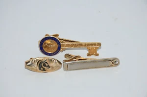 Horse Head Tie Clasp Bar Gold Tone + SWANK Silver Tone + City Sioux Falls SD - Picture 1 of 5