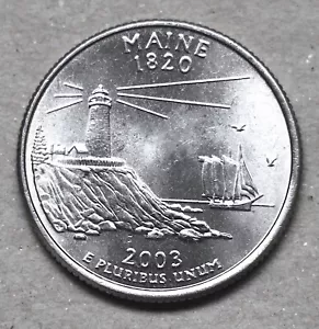 2003-D Maine State Quarter - AU - Imagen 1 de 3
