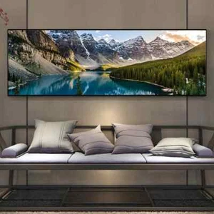 Lake Forest Mountain Canvas Wall Art Canvas Painting Posters and Prints Mural - Foto 1 di 3