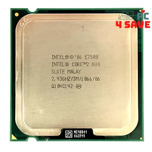 Intel Core 2 Duo E7500 2.93Ghz 2-Core LGA775 Desktop CPU Processor SLB9Z SLGTE - Picture 1 of 1