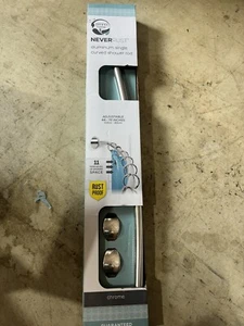 NeverRust 44 " to 72" Aluminum Adjustable Curved Shower Rod, Chrome, 72X1ALSSL - Picture 1 of 1