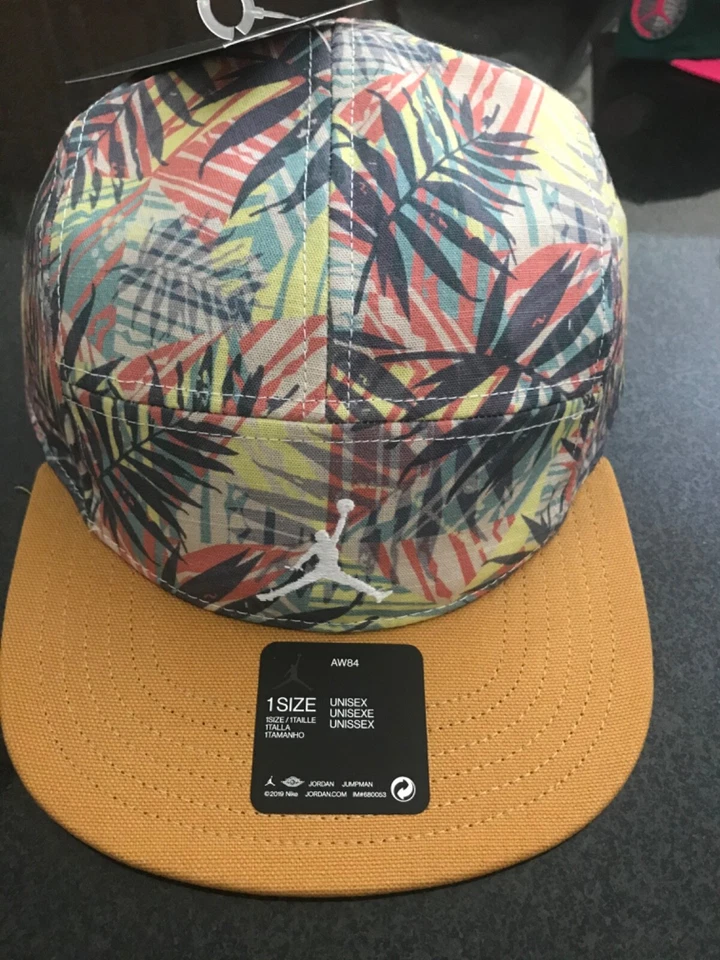 Nike Air Jordan Aw84 Jumpman Printed 5 Panel Hat Da5205 348